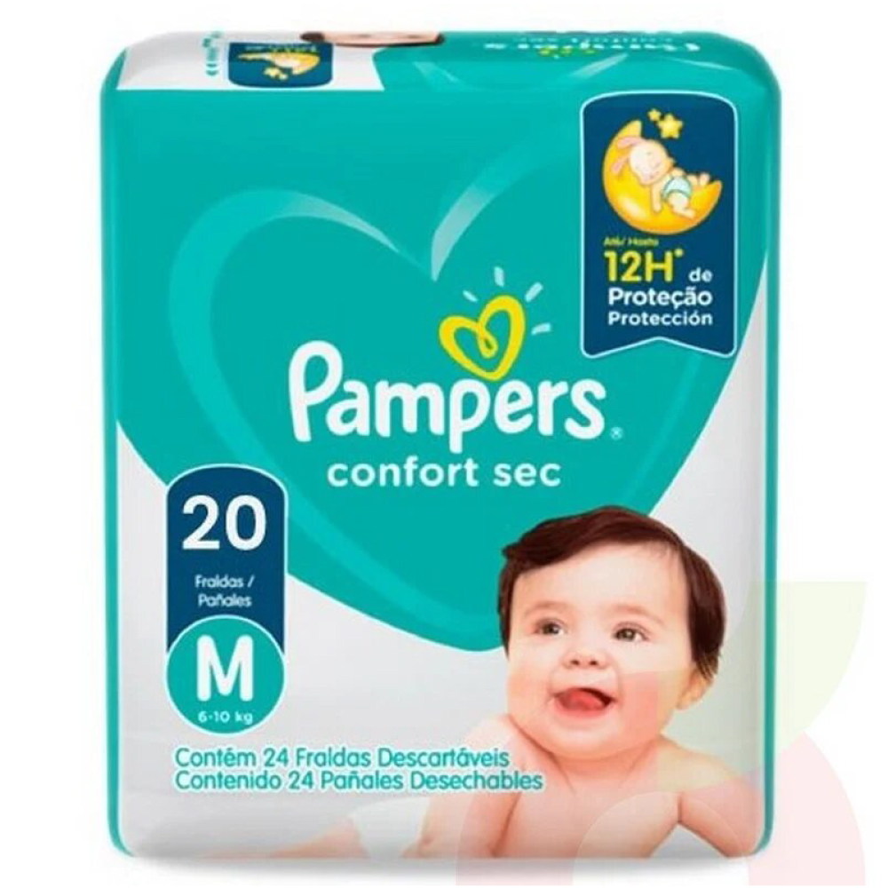 Pañales Pampers Confort Sec Talla M 20 unidades – Lafken Bebe