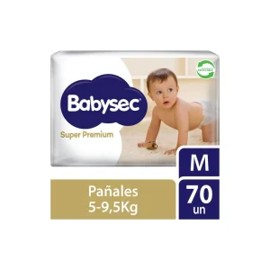 Pañales Babysec Super Premium M 70 uni