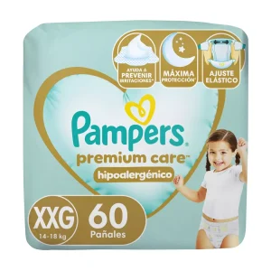 Pañales Pampers premium care XXG  60 Uni